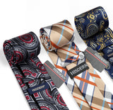 3PCS Tie & Pocket Square Set - T3-S2