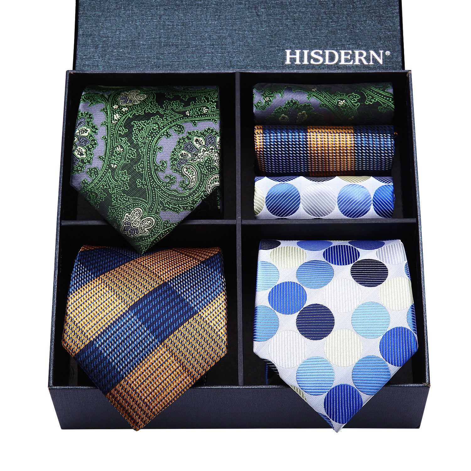 3PCS Tie & Pocket Square Set - T3-S7