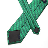 Houndstooth Tie Handkerchief Set - B-GREEN 