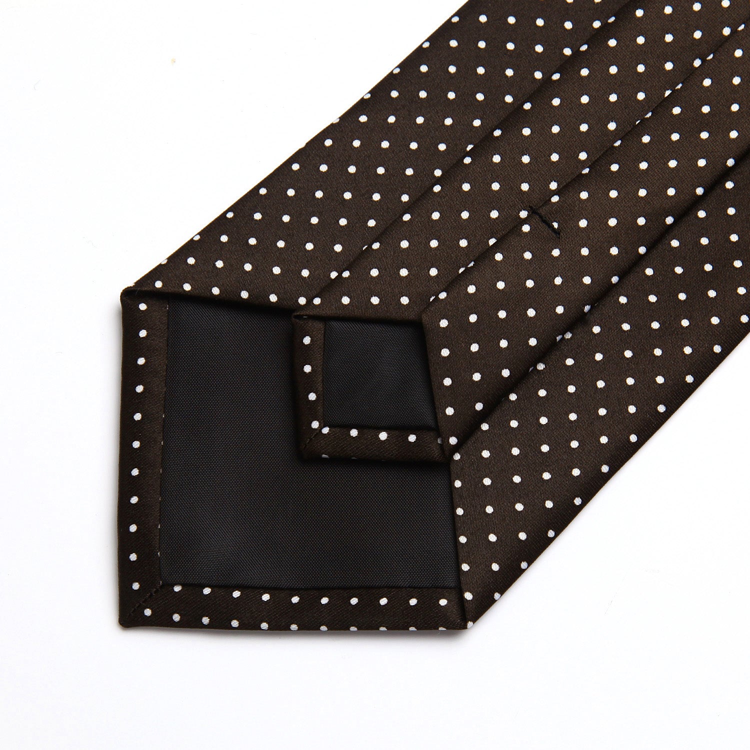 Polka Dot Tie Handkerchief Set - A-BROWN/WHITE