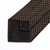 Polka Dot Tie Handkerchief Set - A-BROWN/WHITE 