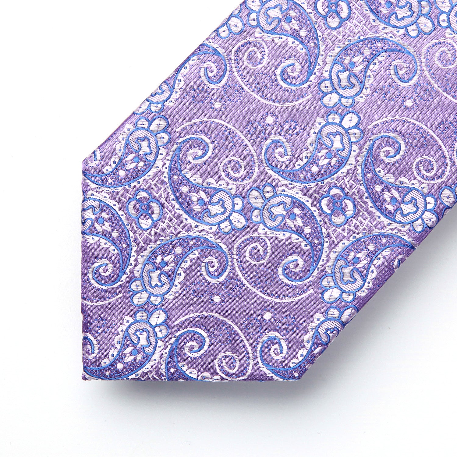 Paisley Tie Handkerchief Set - A13-LAVENDER