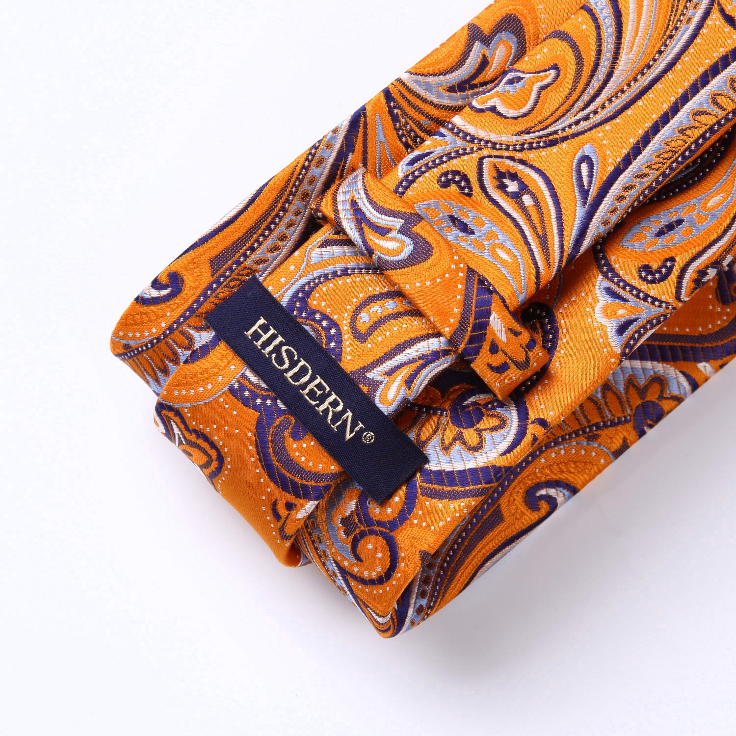 Paisley Tie Handkerchief Set - A15-ORANGE