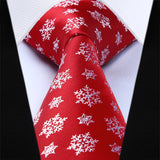 Christmas Tie Handkerchief Set - RED/WHITE