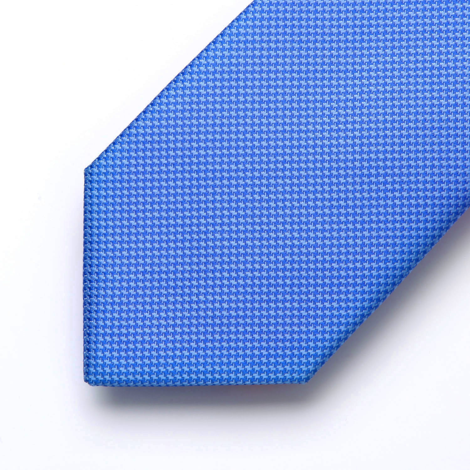 Houndstooth Ties Handkerchief Set - BLUE