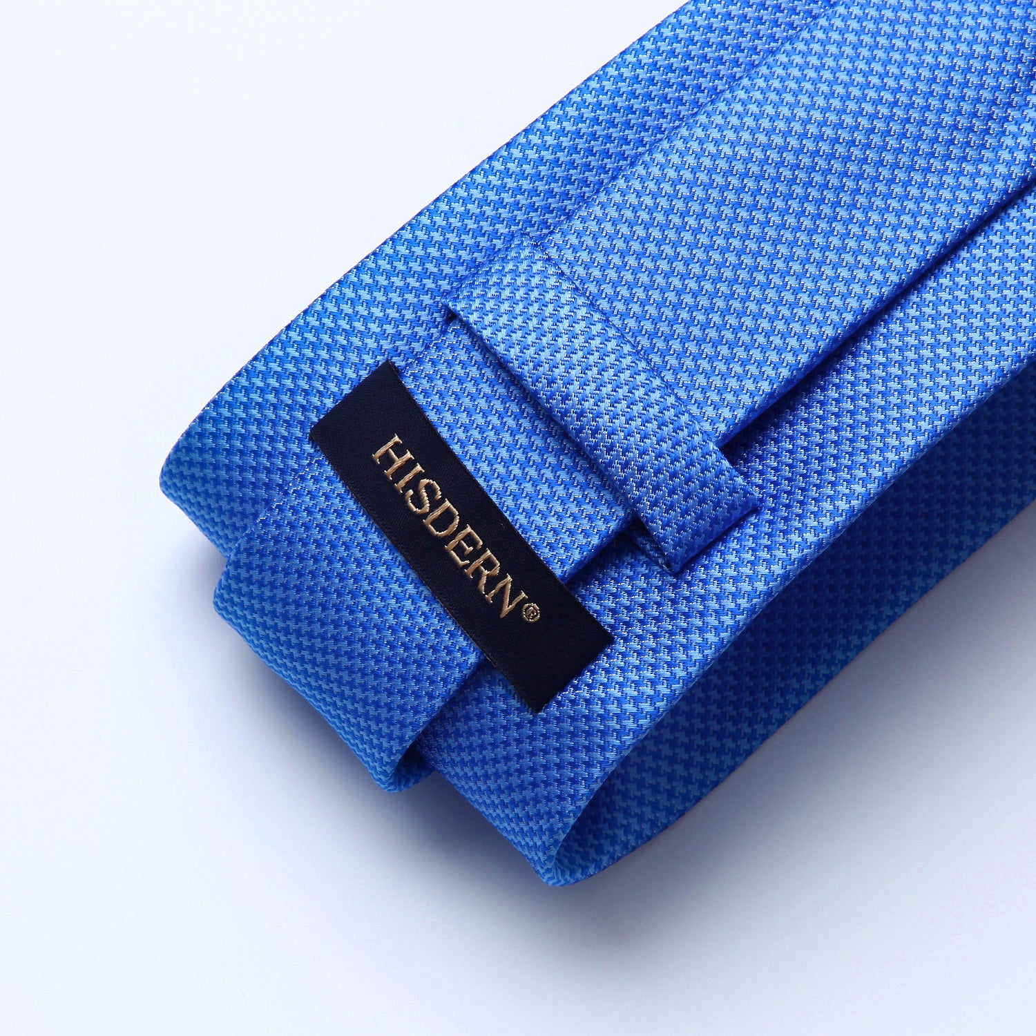 Houndstooth Ties Handkerchief Set - BLUE