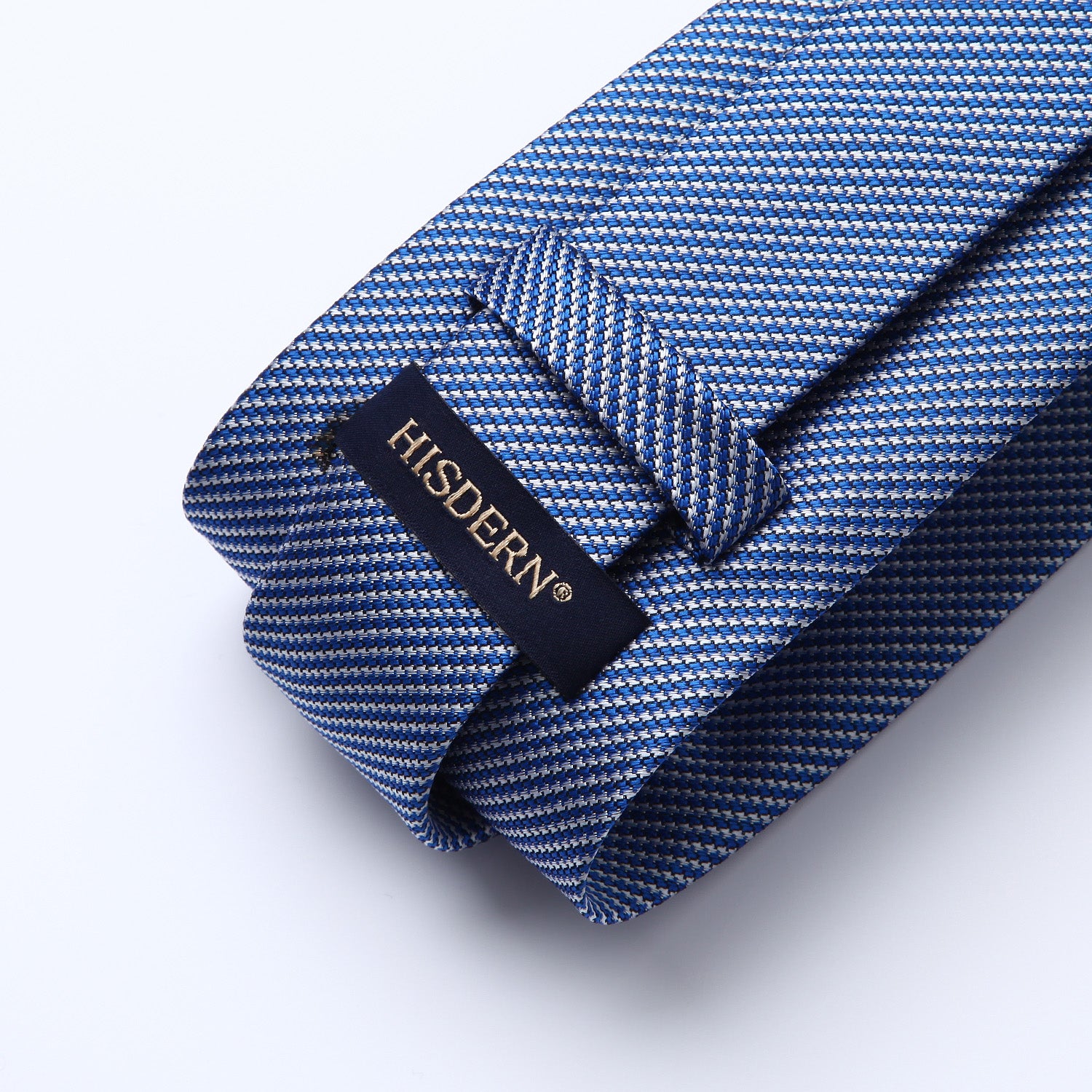Houndstooth Tie Handkerchief Set - A-08 BLUE 2
