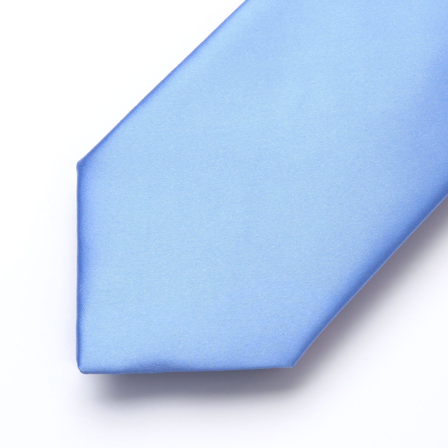 Solid Tie Handkerchief Set - CORNFLOWER BLUE