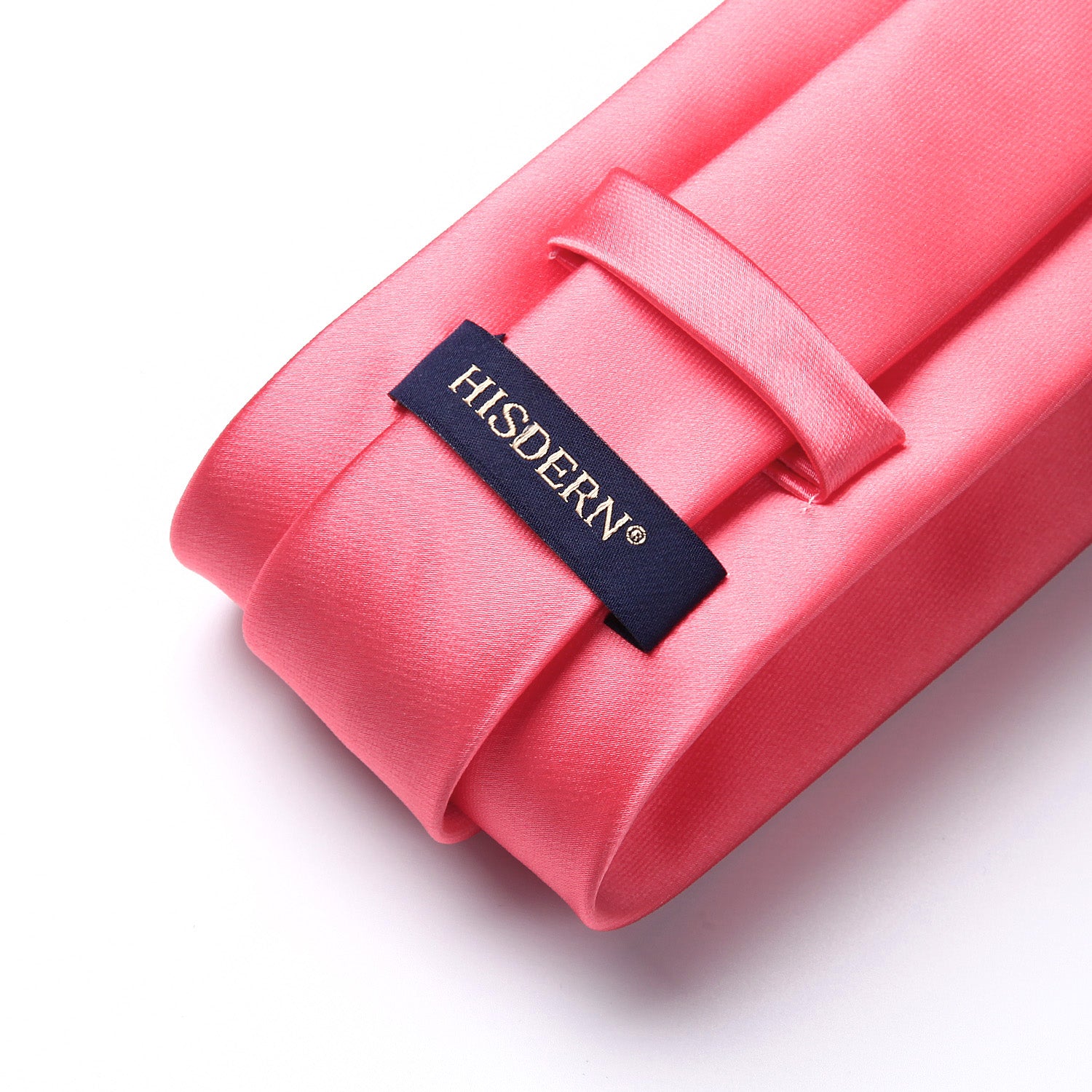 Solid Tie Handkerchief Set - CORAL