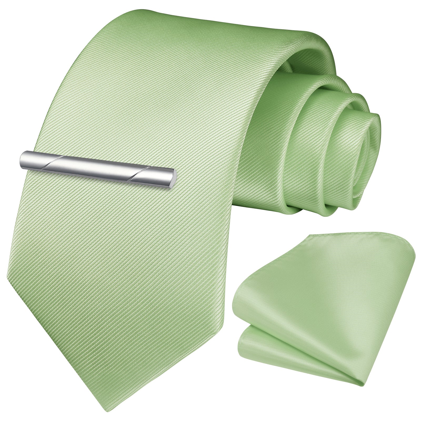 Solid Tie Handkerchief Cufflinks - F- SAGE
