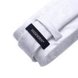 Paisley Tie Handkerchief Clip - 03 WHITE 