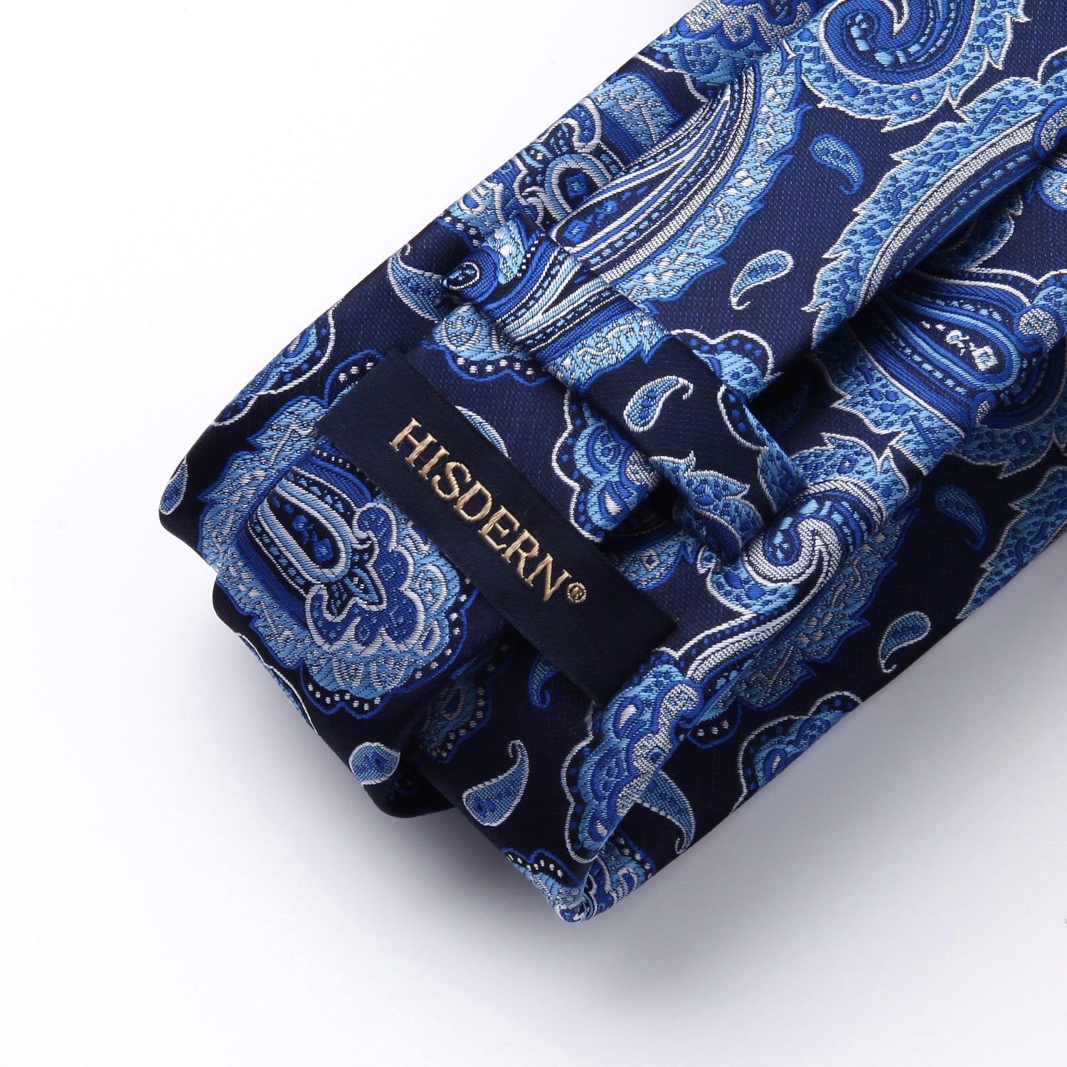Paisley Tie Handkerchief Set - 01A-BLUE