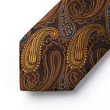 Paisley Tie Handkerchief Set - ORANGE & BROWN 