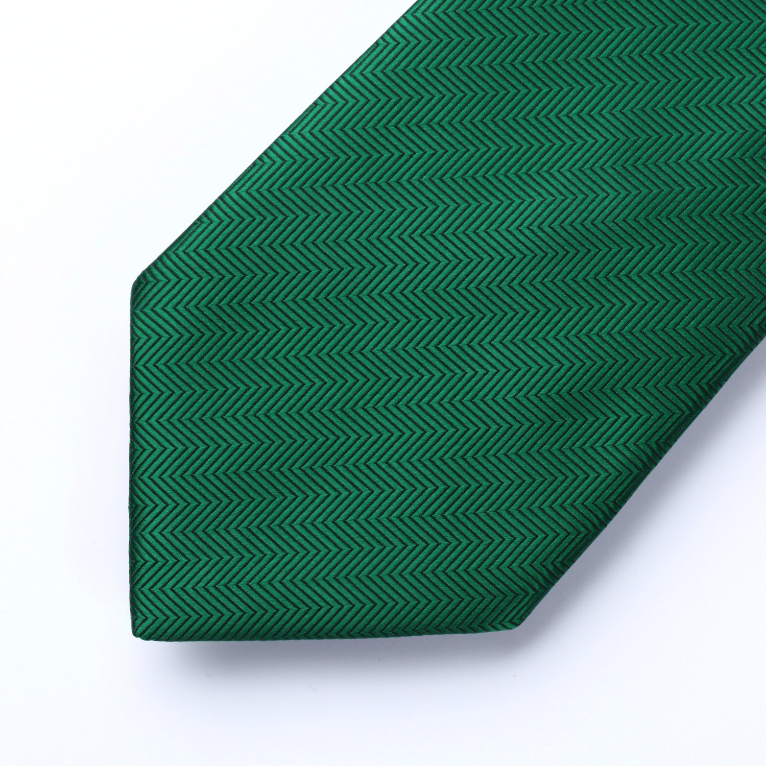 Stripe Tie Handkerchief Set - 12-GREEN