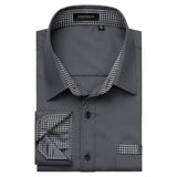 Casual Formal Shirt with Pocket - GREY