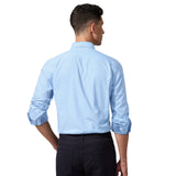 Casual Formal Shirt with Pocket - A-08 LIGHT BLUE/BLUE 