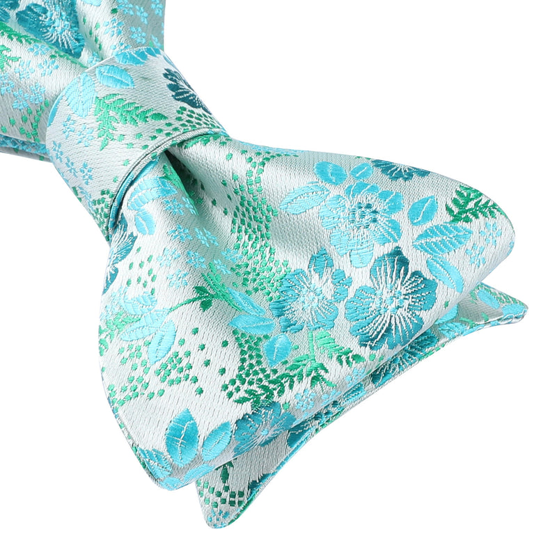 Floral Bow Tie & Pocket Square - AQUA