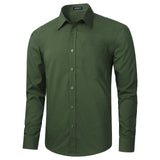 Casual Formal Shirt with Pocket - ARMY GREEN 