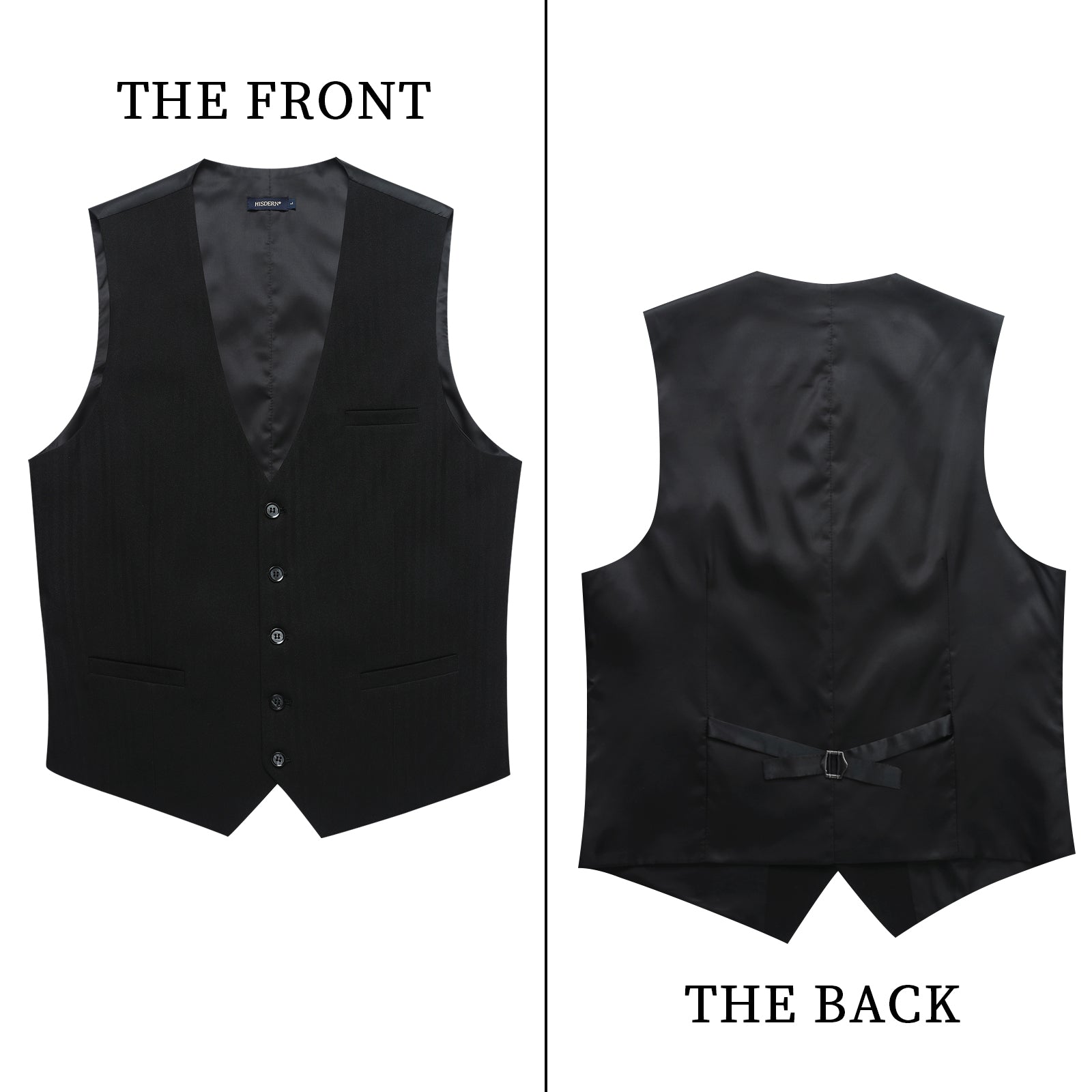 Solid Slim Vest - A1-BLACK