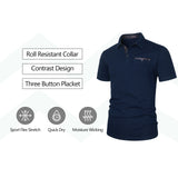 Polo Shirts Short Sleeve with Pocket - E-NAVY BLUE-PAISLEY2 