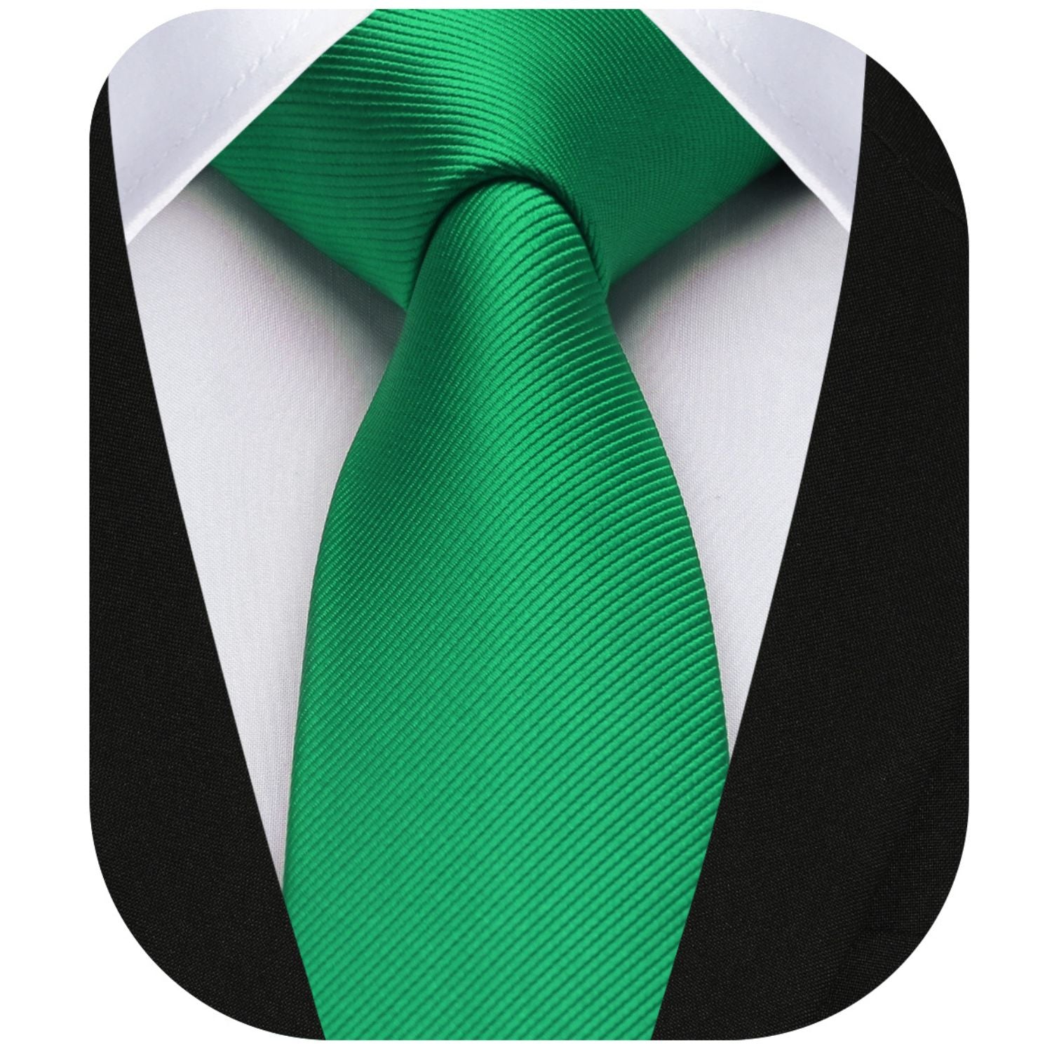 Solid 2.17'' Skinny Formal Tie - C2-FOREST GREEN