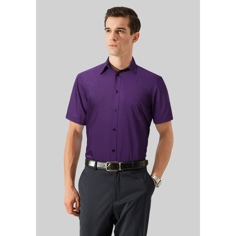 Men's Short Sleeve with Pocket - 016-PURPLE 