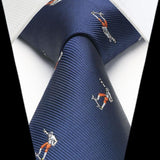 Skateboard Tie Handkerchief Set - NAVY BLUE-7 