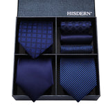 3PCS Tie & Pocket Square Set - TB3011 Christmas Gifts for Men