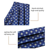 Polka Dot Ascot Cravat Scarf - A-A NAVY BLUE/YELLOW