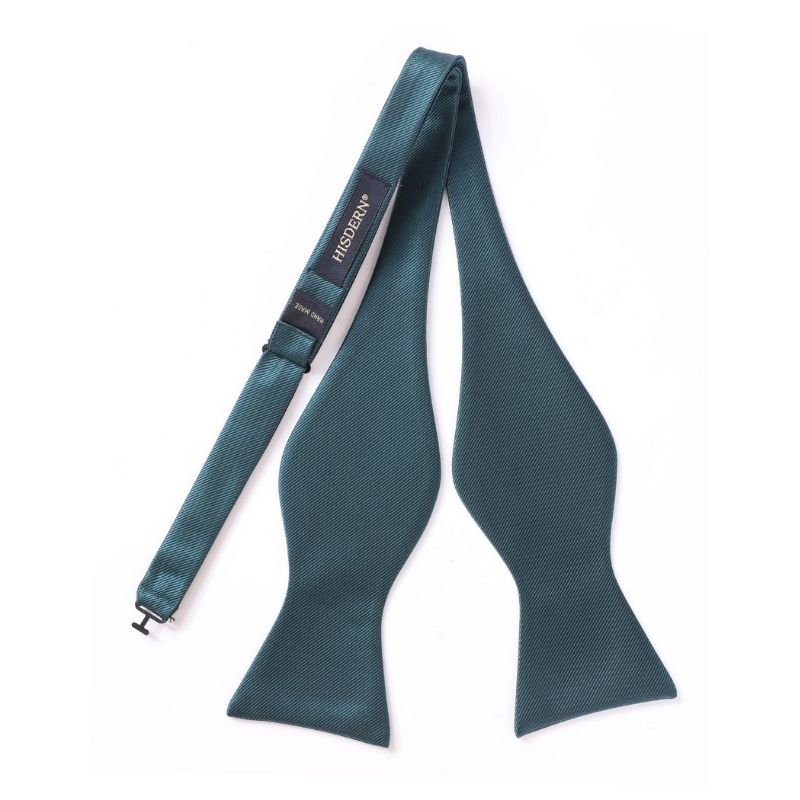 Solid Bow Tie & Pocket Square - A7-GREEN