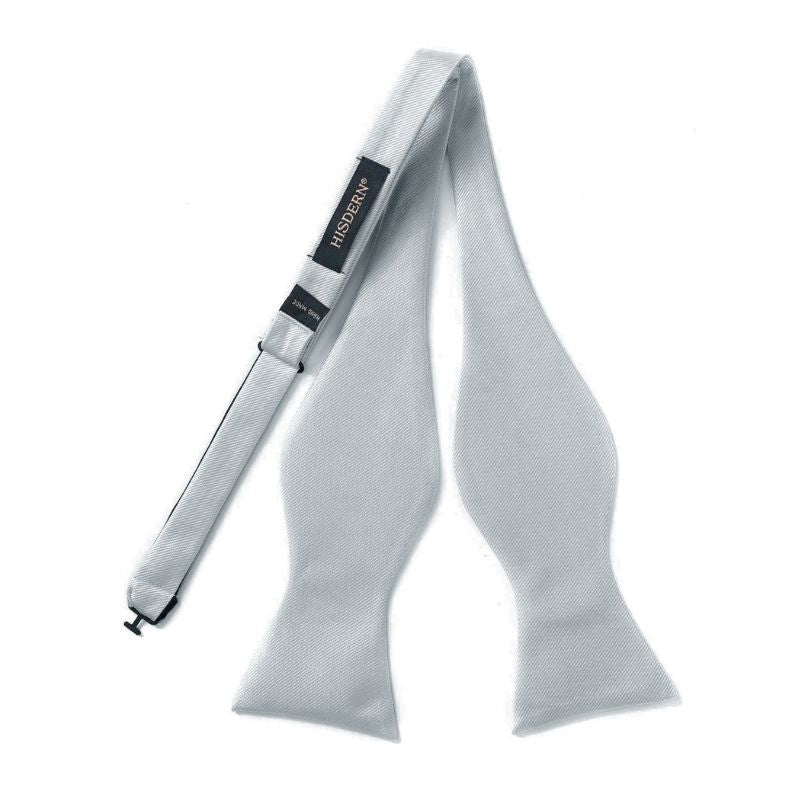 Solid Bow Tie & Pocket Square - N1-WHITE