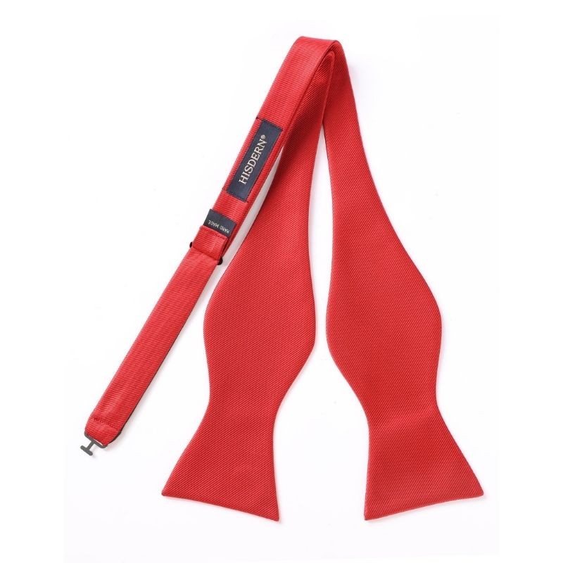 Solid Bow Tie & Pocket Square - J1-RED