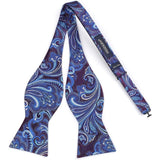 Paisley Bow Tie & Pocket Square - B-PURPLE/BLUE-1