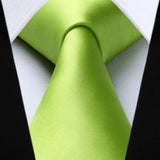 Solid Tie Handkerchief Set - GREEN-2