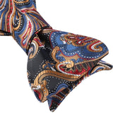 Paisley Bow Tie - B-BLUE/ORANGE