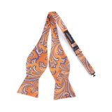 Paisley Bow Tie & Pocket Square - 06-ORANGE / PURPLE