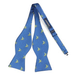 Fun Animal Bow Tie & Pocket Square - DINASOURS/BLUE