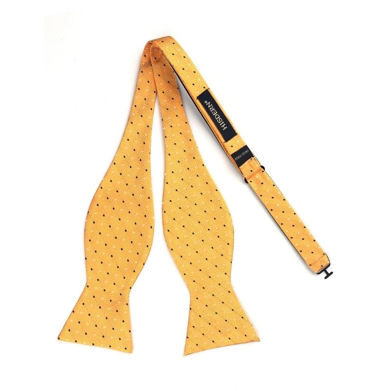 Polka Dots Bow Tie & Pocket Square - A-YELLOW