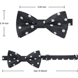 Polka Dot Pre-Tied Bow Tie for Boy - BLACK/WHITE 2