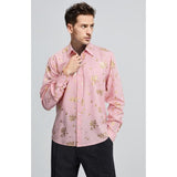 Shiny Rose Gold Party Shirt - 05-PINK