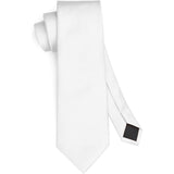 Solid 3.35 inch Tie Handkerchief Set - Q-WHITE