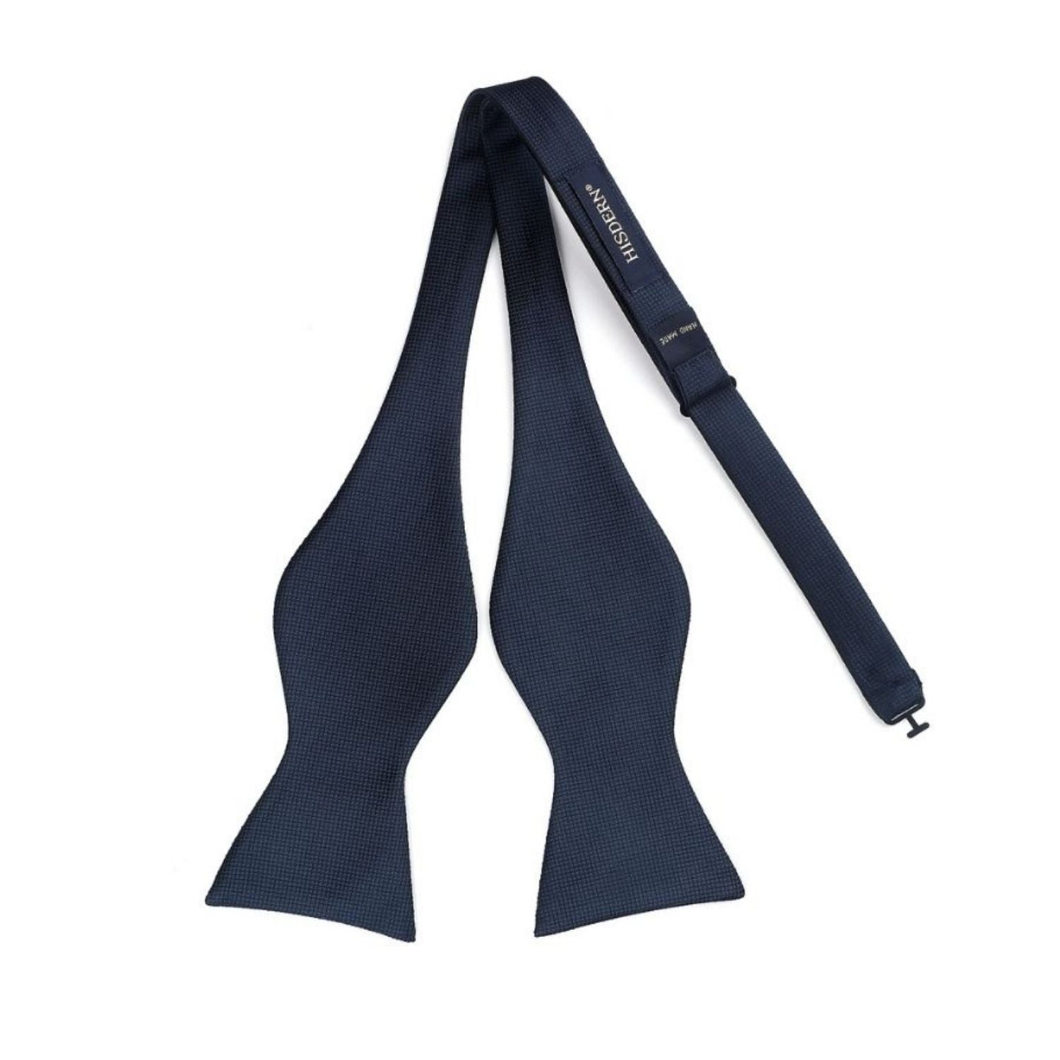 Solid Bow Tie & Pocket Square - D2-NAVY BLUE