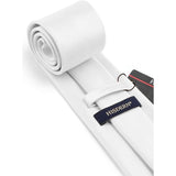 Solid 3.35 inch Tie Handkerchief Set - Q-WHITE