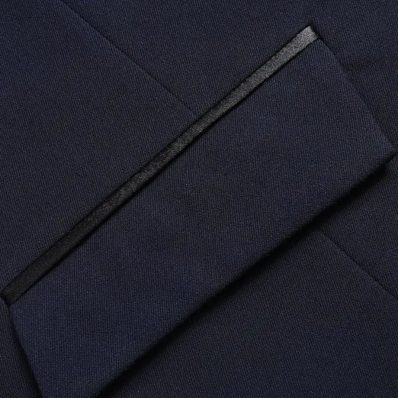 Solid Slim Vest B1 Navy Blue