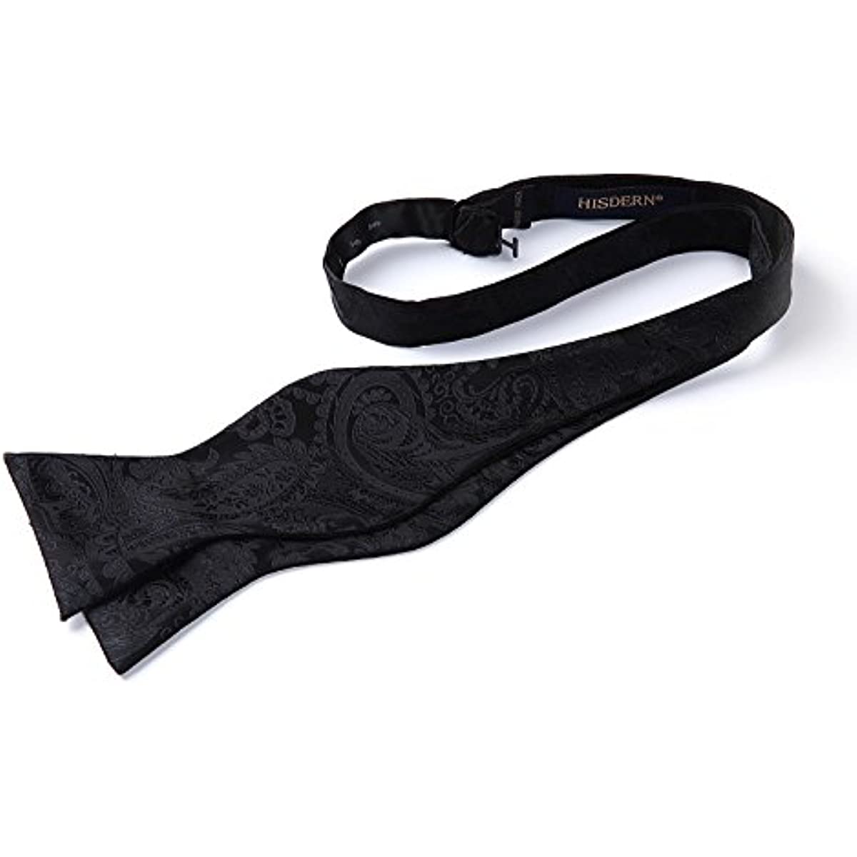 Floral Paisley Bow Tie & Pocket Square Sets - C-BLACK