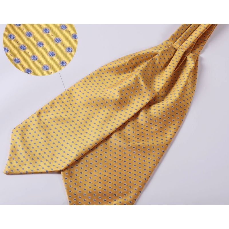 Dot Ascot Cravat Scarf - YELLOW