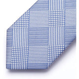 Houndstooth Tie Handkerchief Set - A-10 BLUE/WHITE