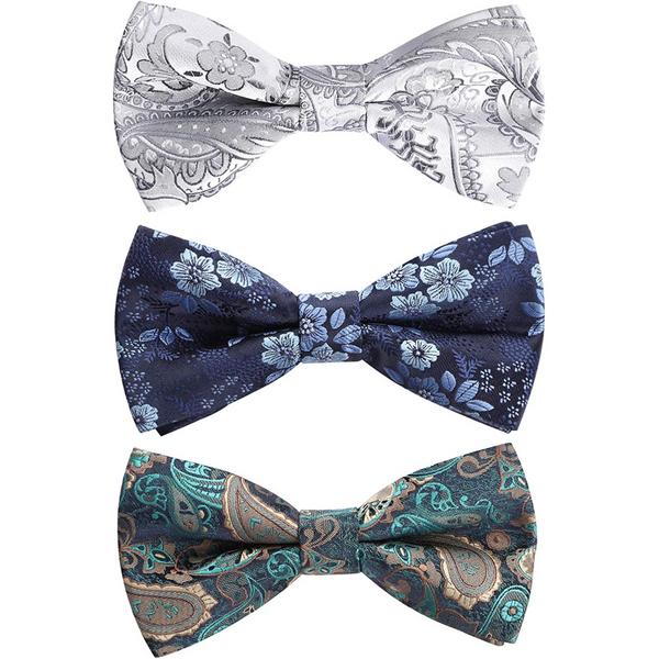 3PCS Mixed Design Pre-Tied Bow Ties - B-08