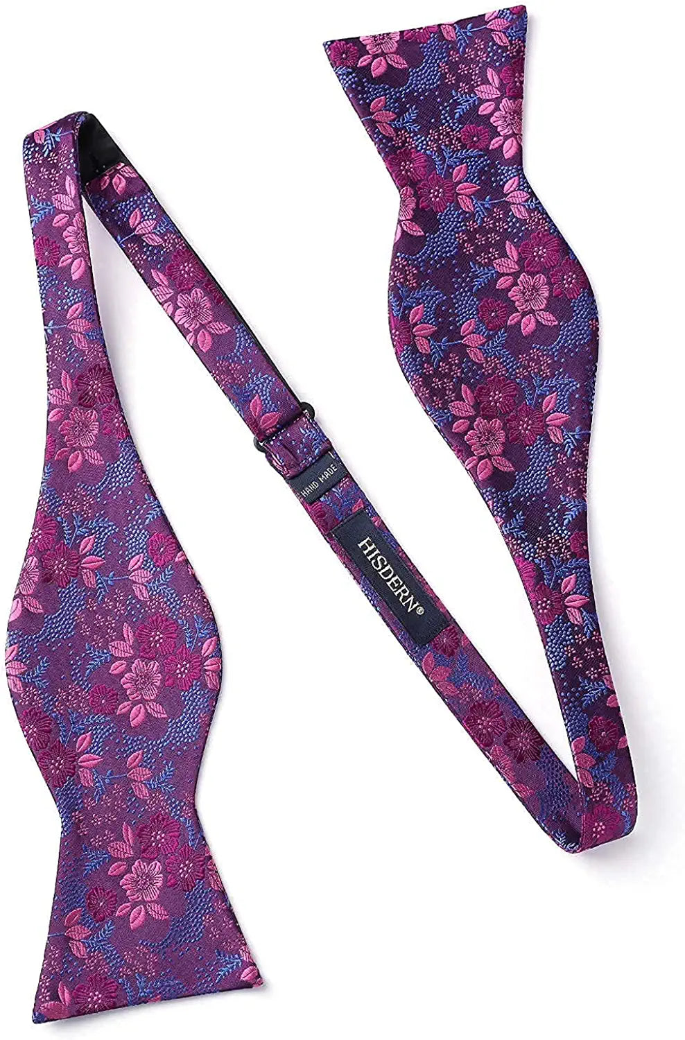 Floral Paisley Suspender Bow Tie Handkerchief 8 Purple Pink