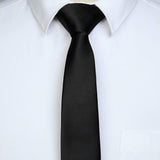 Solid 2.17 inch Skinny Formal Tie - 05-BLACK